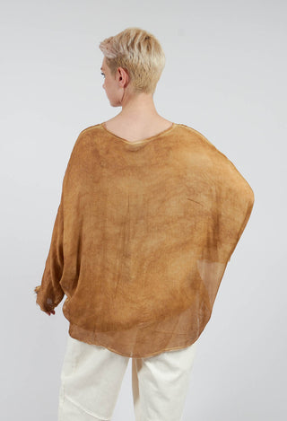 Round Neck Top in Bronze Honey