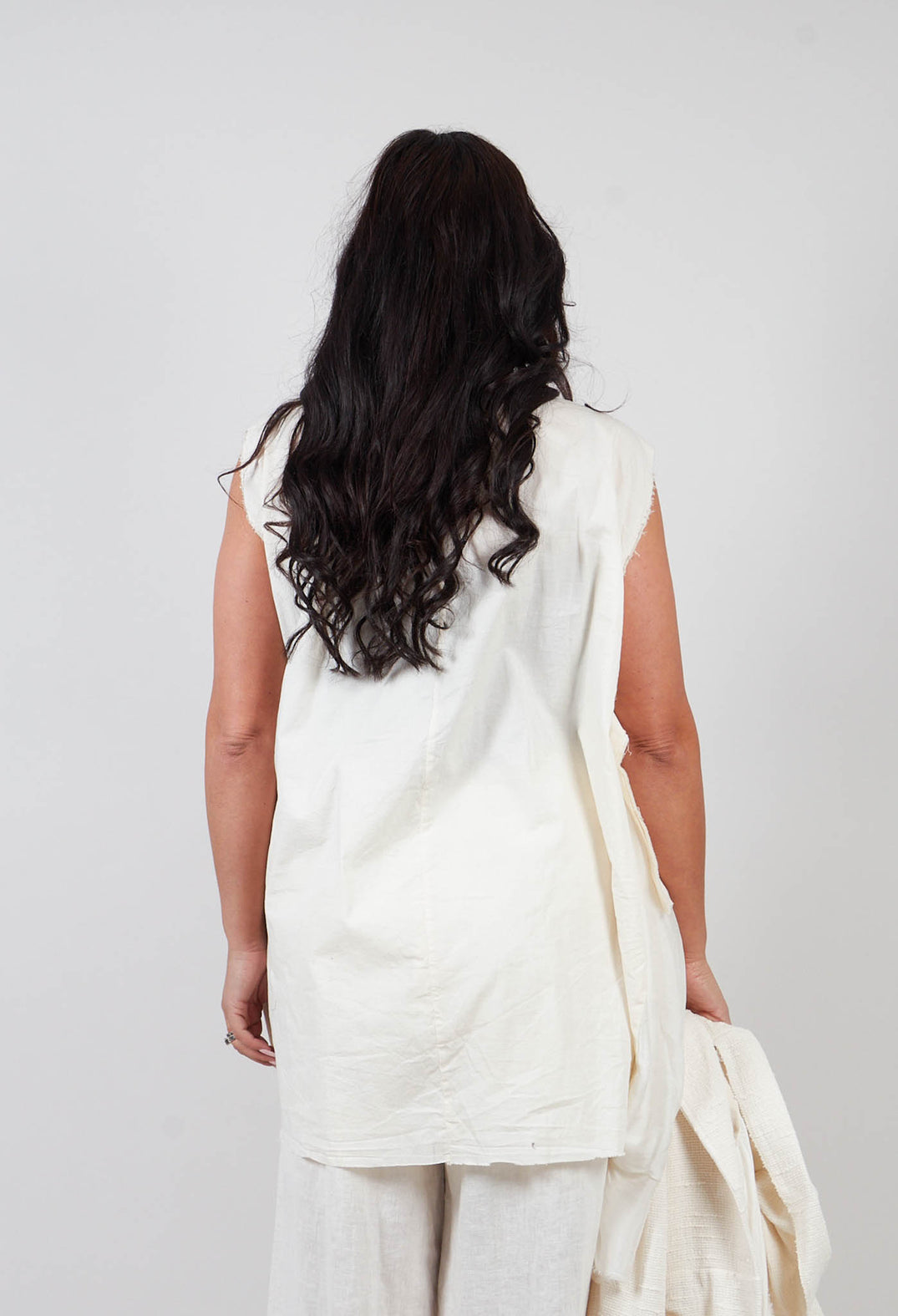 Sanctamuerte Antique White Asymmetric Hem Shirt Dress Olivia May Sanctamuerte Antique White Asymmetric Hem Shirt Dress Olivia May