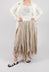 Maxi Skirt with Asymmetric Hem in Sand Shell
