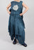 Maxi Skirt with Asymmetric Hem in Blue Matisse