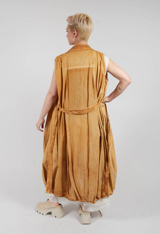 Double Breasted Gilet in Bronze Honey