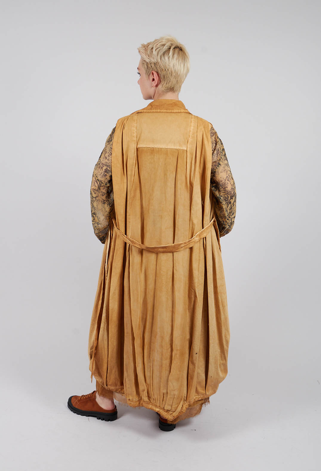 Double Breasted Gilet in Bronze Honey