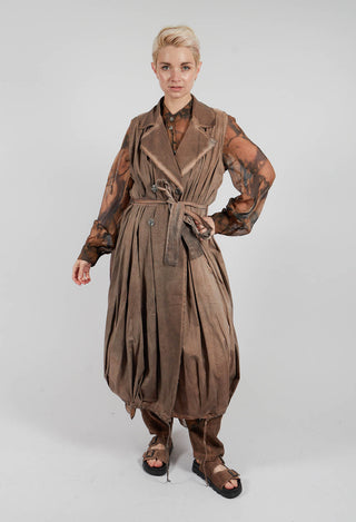 Double Breasted Gilet in Spicy Cinnamon