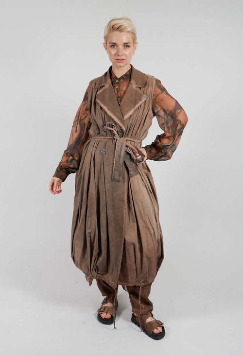 Double Breasted Gilet in Spicy Cinnamon
