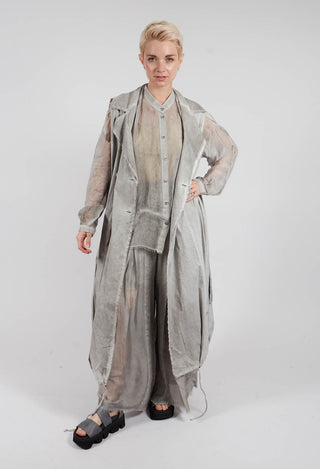 Double Breasted Gilet in Grey Shadow