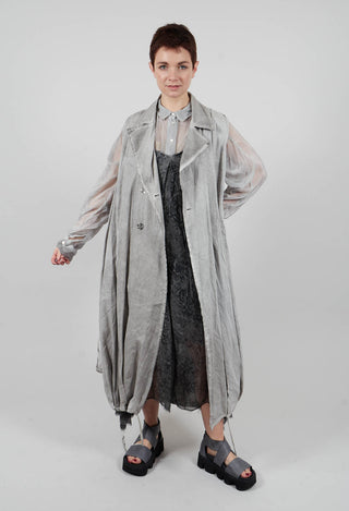 Double Breasted Gilet in Grey Shadow