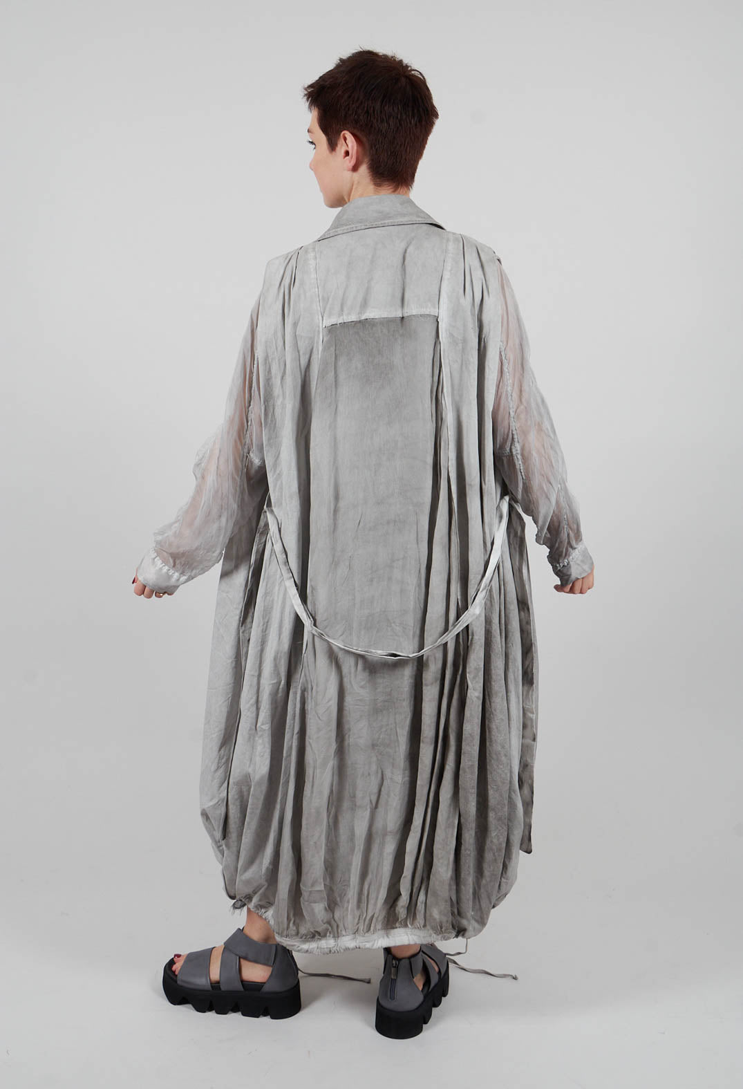 Double Breasted Gilet in Grey Shadow