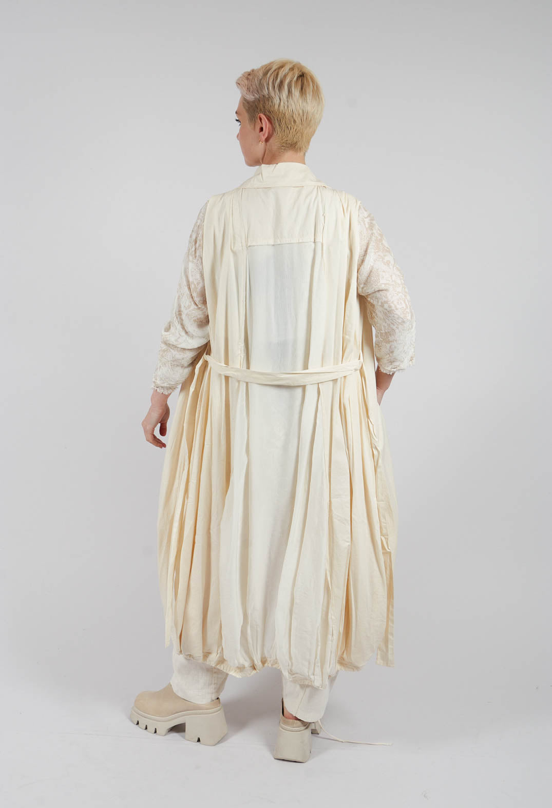 Double Breasted Gilet in Antique White