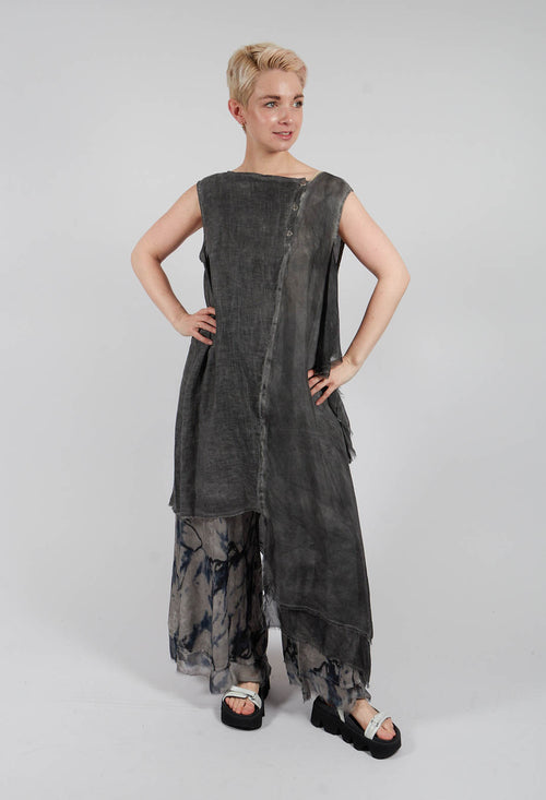 Sleeveless Midi Dress in Anthracite