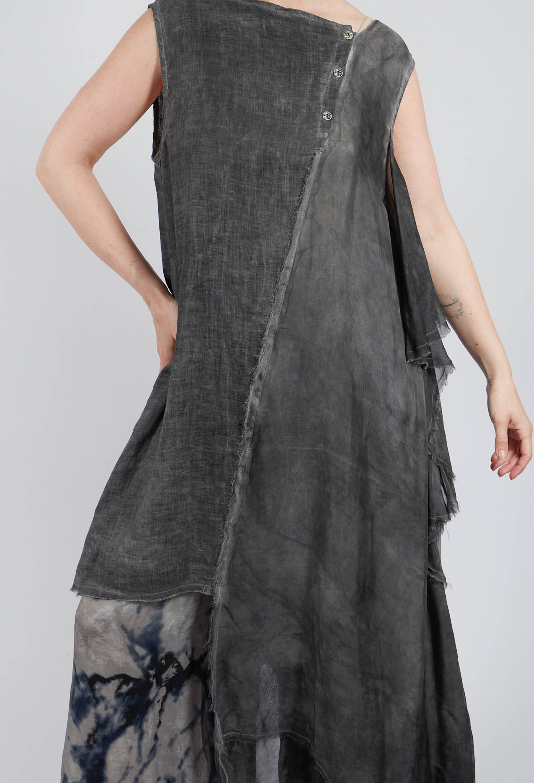 Sleeveless Midi Dress in Anthracite