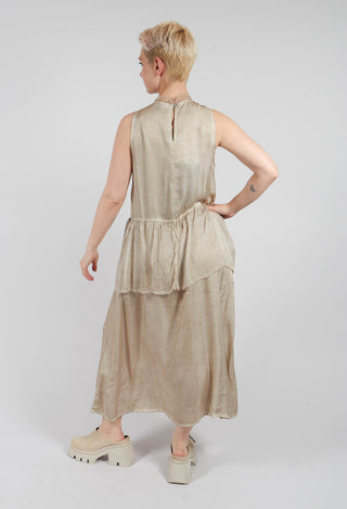 Sleeveless Dress in Sand Shell