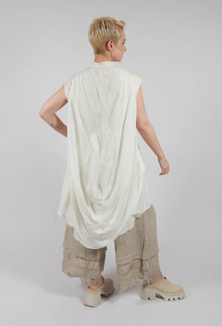 Sleeveless Shirt in Antique White