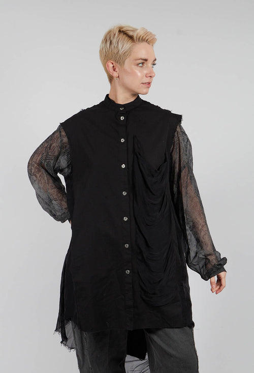Sleeveless Shirt in Black
