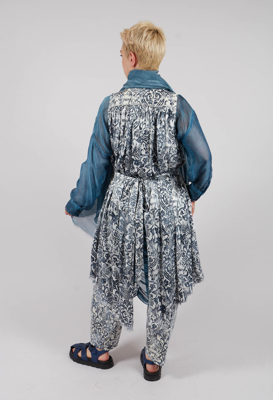 Longline Gilet in Antique White