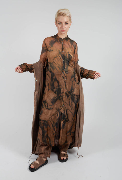Lightweight Shirt Dress in Spicy Cinnamon