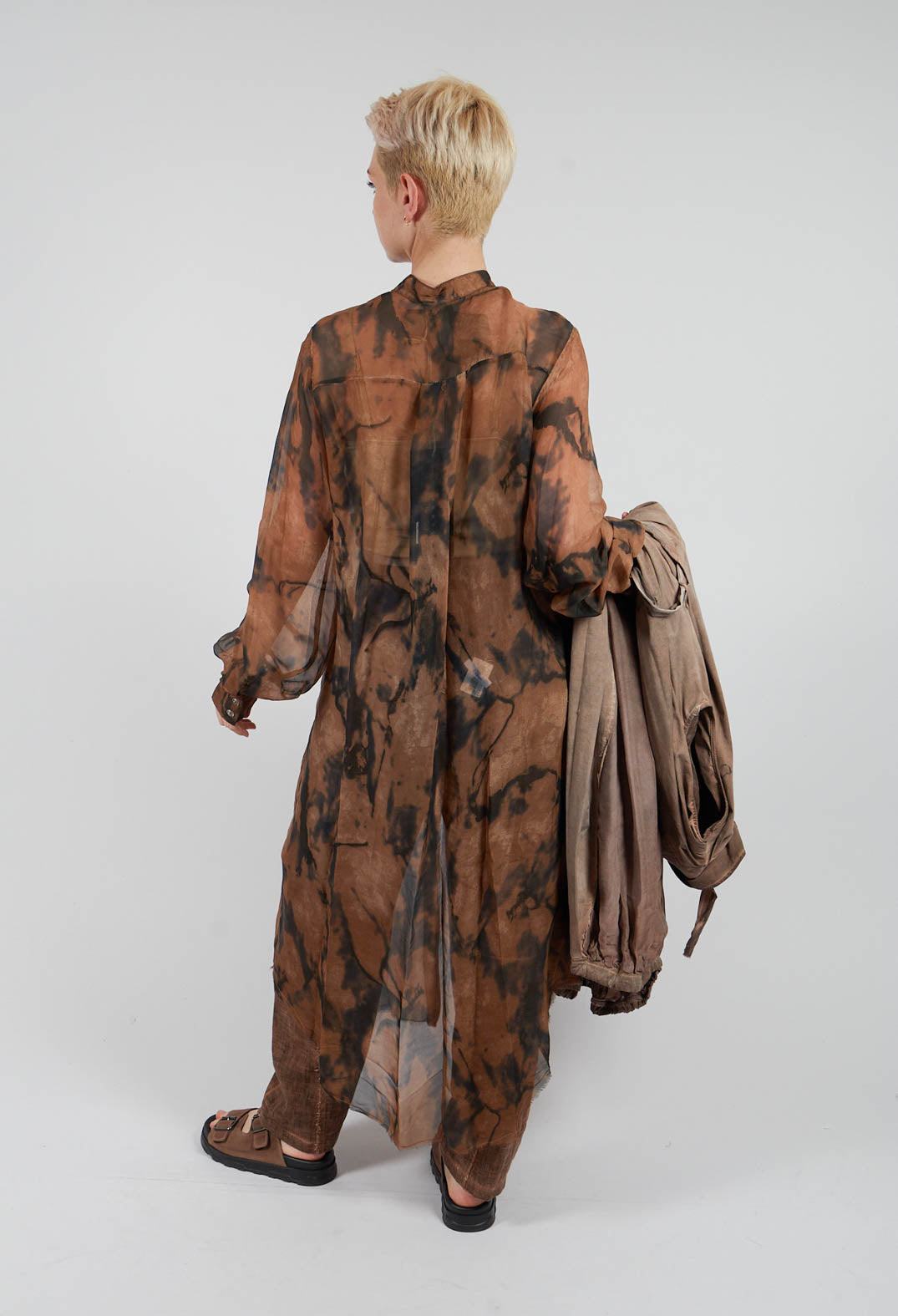 Lightweight Shirt Dress in Spicy Cinnamon