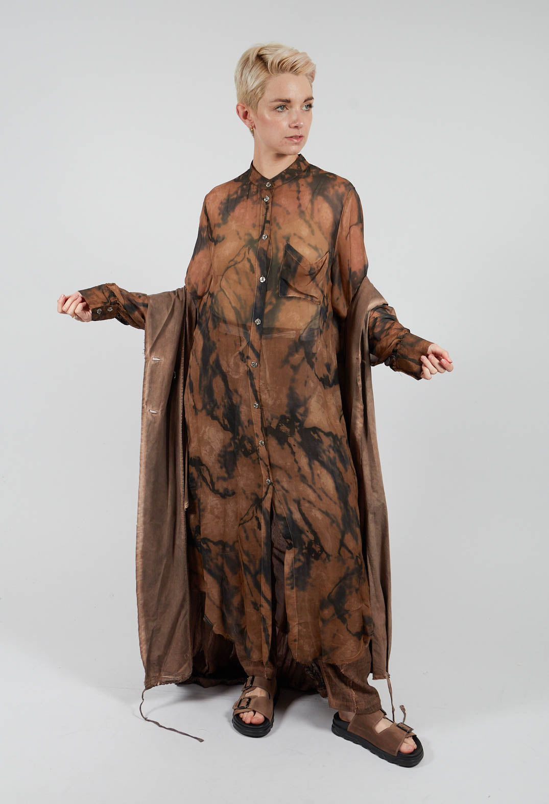 Lightweight Shirt Dress in Spicy Cinnamon