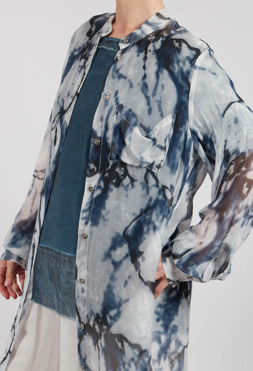 Lightweight Shirt Dress in Antique White