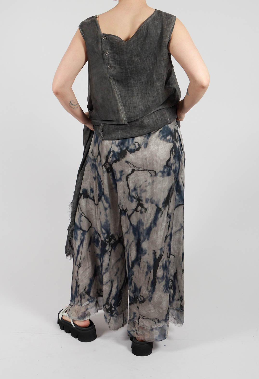 Palazzo Trousers in Grey Shadow
