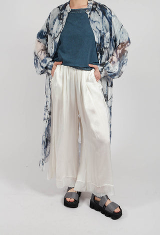 Palazzo Trousers in Plain Antique White