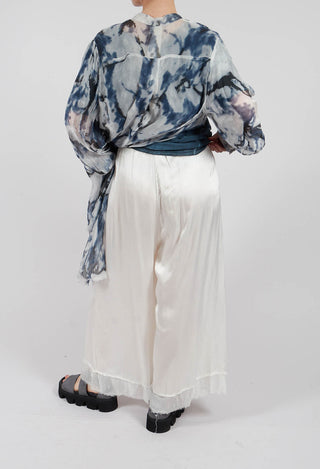 Palazzo Trousers in Plain Antique White