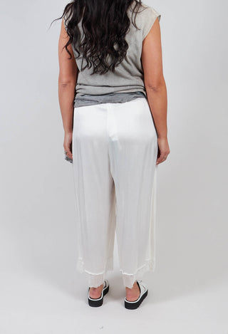 Palazzo Trousers in Plain Antique White