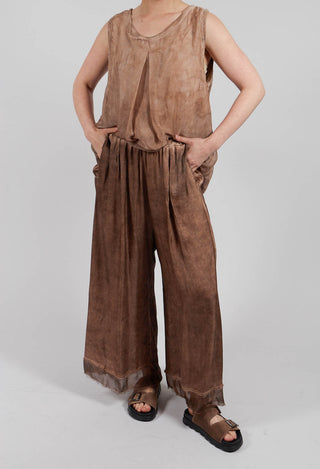 Palazzo Trousers in Plain Spicy Cinnamon