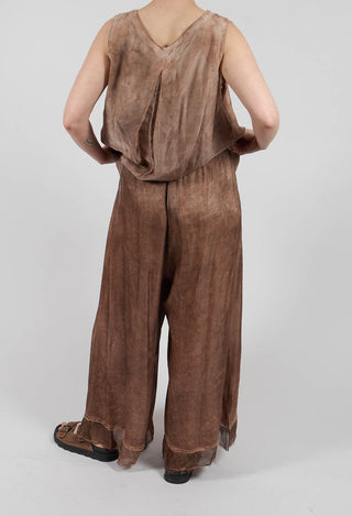 Palazzo Trousers in Plain Spicy Cinnamon