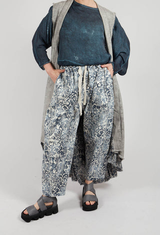 Relaxed Fit Trousers in Antique White