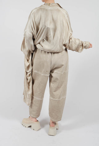 Relaxed Fit Trousers in Plain Sand Shell