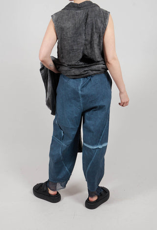 Relaxed Fit Trousers in Plain Blue Matisse