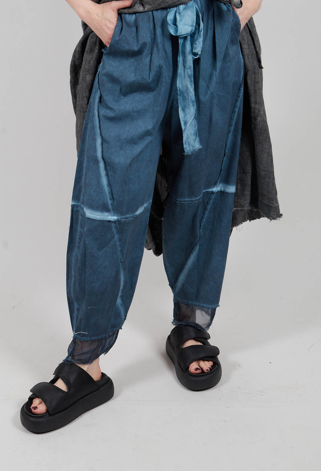 Relaxed Fit Trousers in Plain Blue Matisse