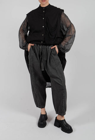 Relaxed Fit Trousers in Plain Anthracite