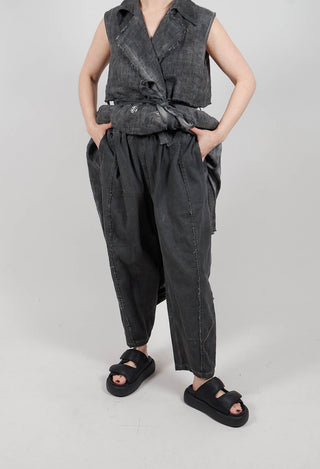 Relaxed Fit Trousers in Plain Anthracite