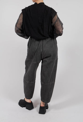 Relaxed Fit Trousers in Plain Anthracite