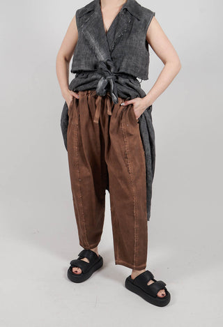 Relaxed Fit Trousers in Plain Spicy Cinnamon