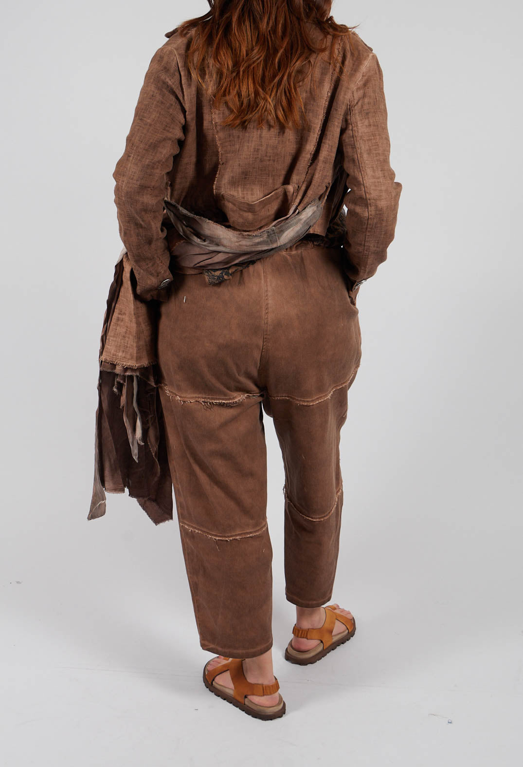 Relaxed Fit Trousers in Plain Spicy Cinnamon