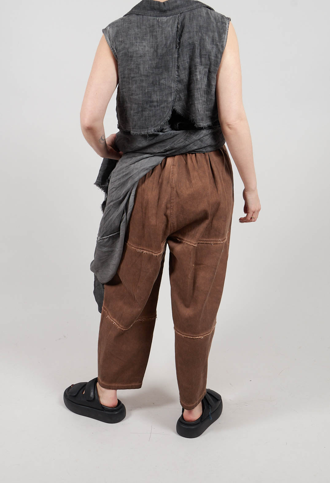 Relaxed Fit Trousers in Plain Spicy Cinnamon