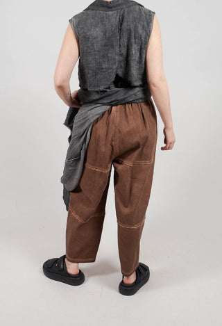 Relaxed Fit Trousers in Plain Spicy Cinnamon
