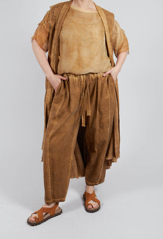 Relaxed Fit Trousers in Plain Bronze Honey