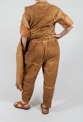 Relaxed Fit Trousers in Plain Bronze Honey