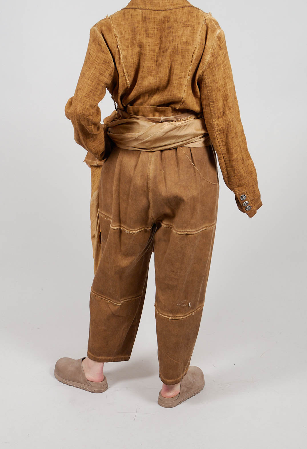 Relaxed Fit Trousers in Plain Bronze Honey