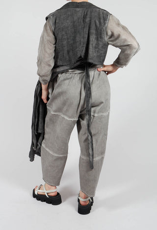 Relaxed Tapered Leg Trousers in Grey Shadow