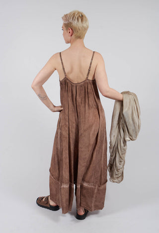 Satin Jumpsuit in Spicy Cinnamon