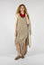 Sleeveless Dress with Ruffle in Sand Shell