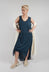 Sleeveless Dress with Ruffle in Blue Matisse