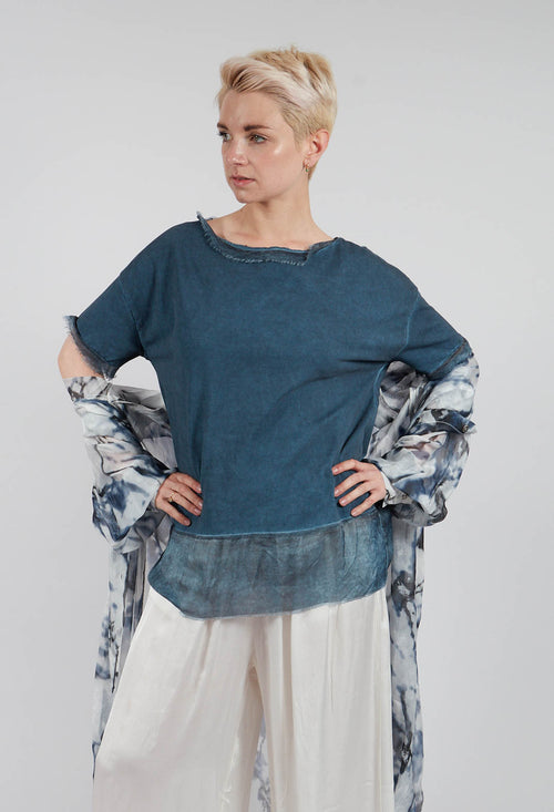 Short Sleeve T-Shirt in Blue Matisse