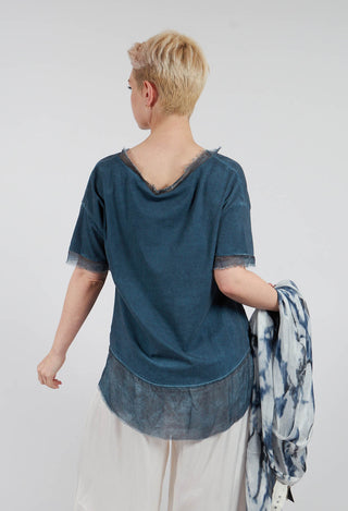 Short Sleeve T-Shirt in Blue Matisse