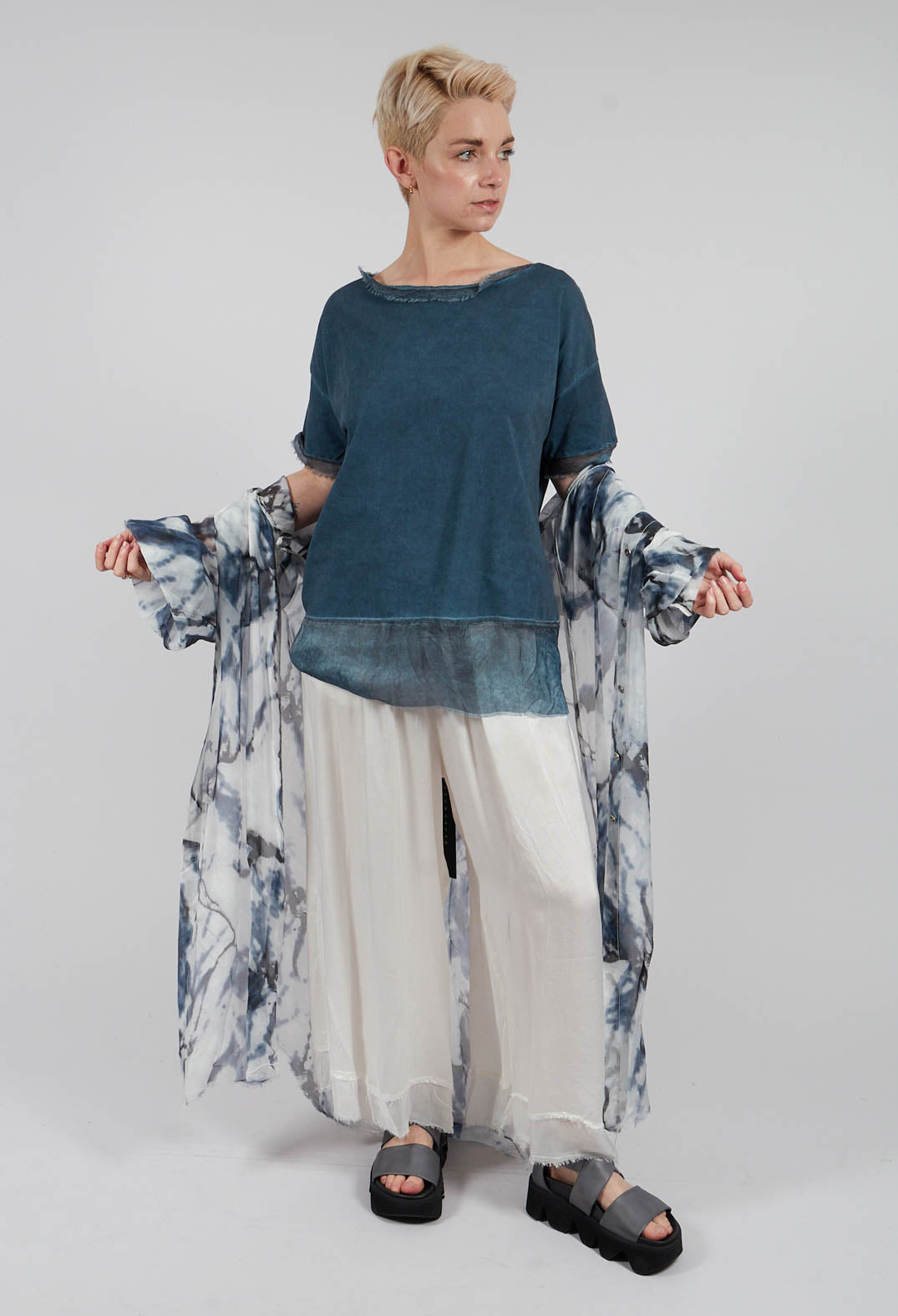 Short Sleeve T-Shirt in Blue Matisse