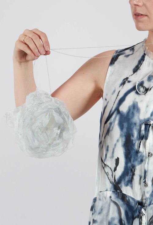 Maxi Necklace in Avorio Spray Argento